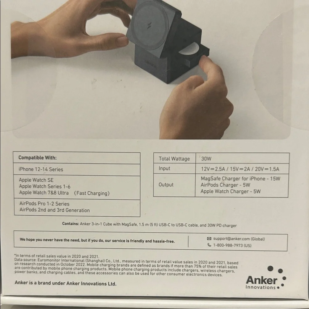 Anker Gray MagSafe Charger for Apple Watch